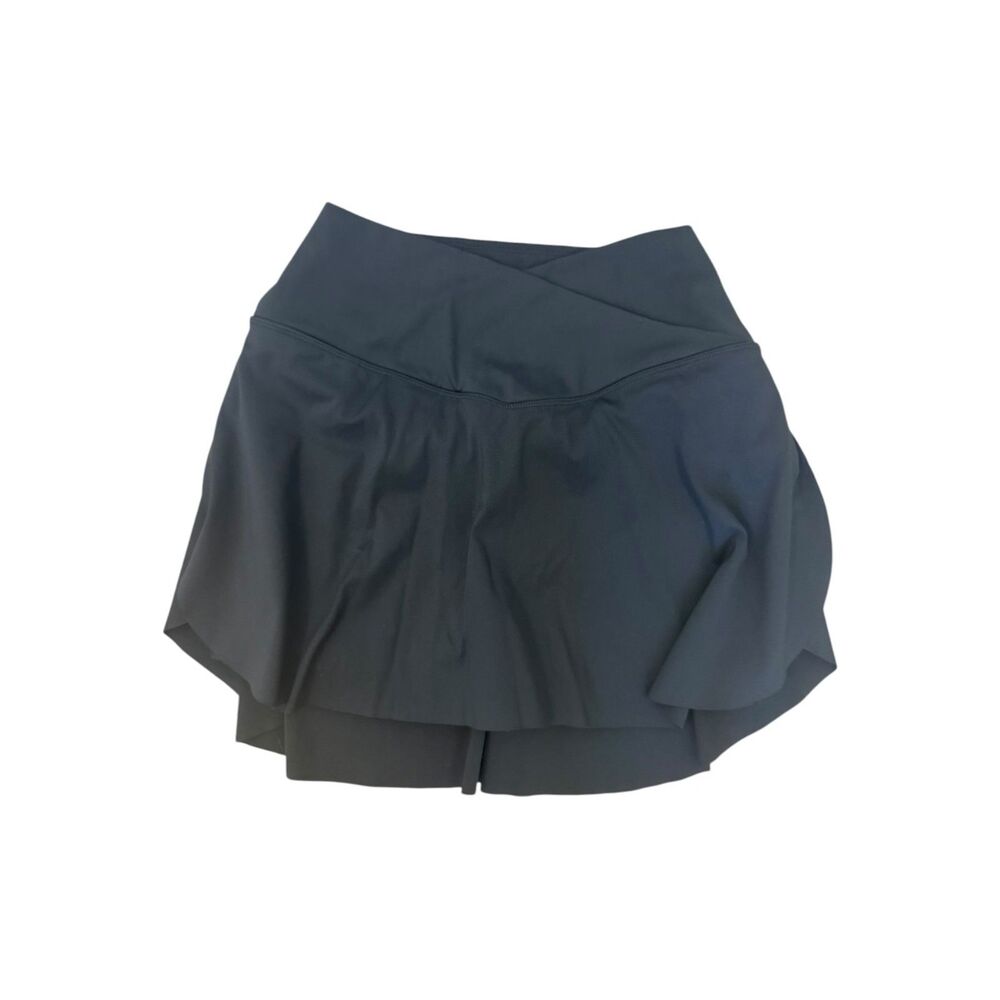 Halara Black Crossover High Waisted 2-in-1 Flared Tennis Skort Skirt Size Small